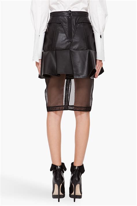 givenchy faux leather skirt